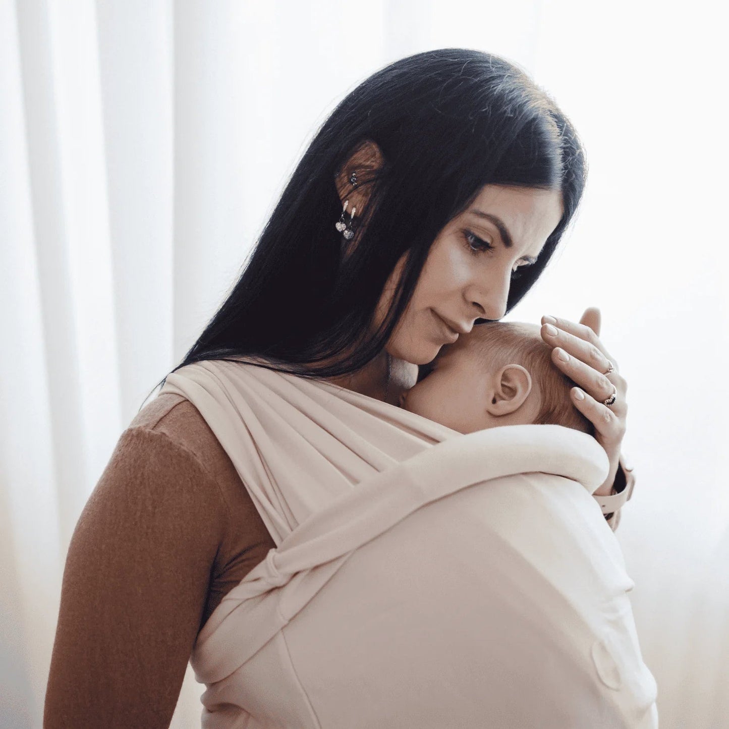Neck support for newborn carrier sling